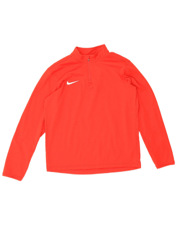 Trening pentru băieți Dri Fit Zip Neck Pullover Top 13-14 ani XL Roșu