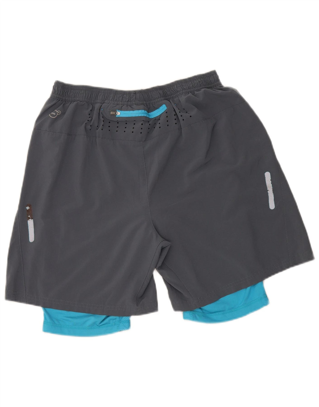 Pantaloni scurți sport Puma pentru bărbați, gri mediu, poliester color bloc