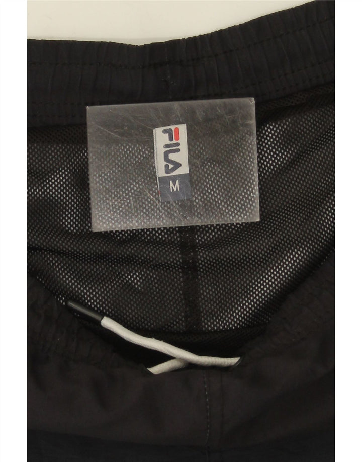 Pantaloni scurți de înot cu grafică Fila pentru bărbați, albastru mediu, poliester color bloc