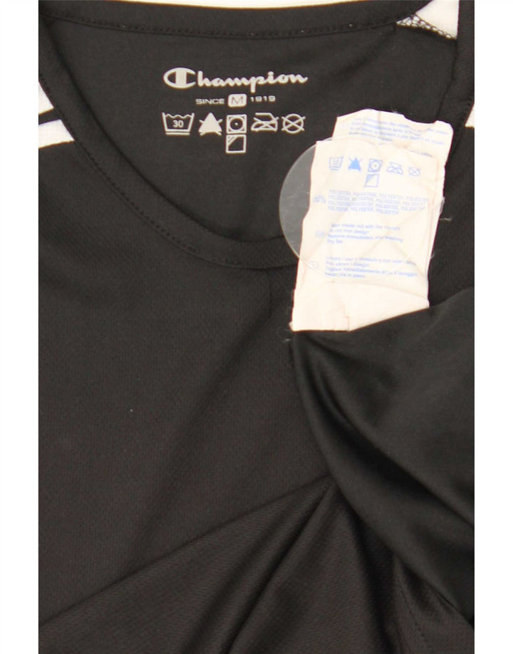 Tricou Champion pentru femei Top UK 12 Medium Black Colorblock Poliester