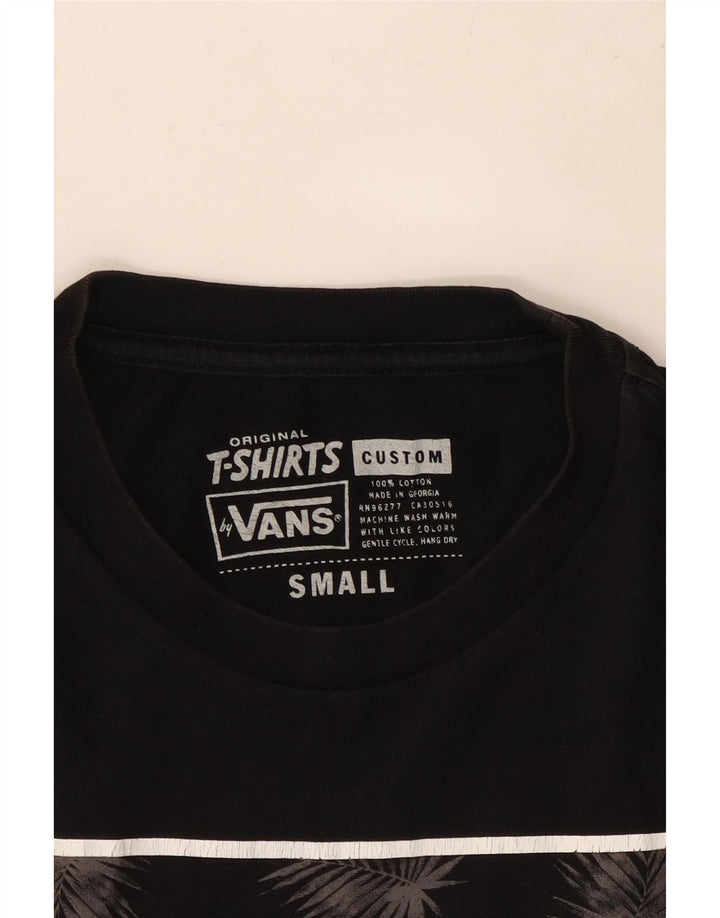 Tricou grafic personalizat VANS pentru bărbați Top mic bumbac negru