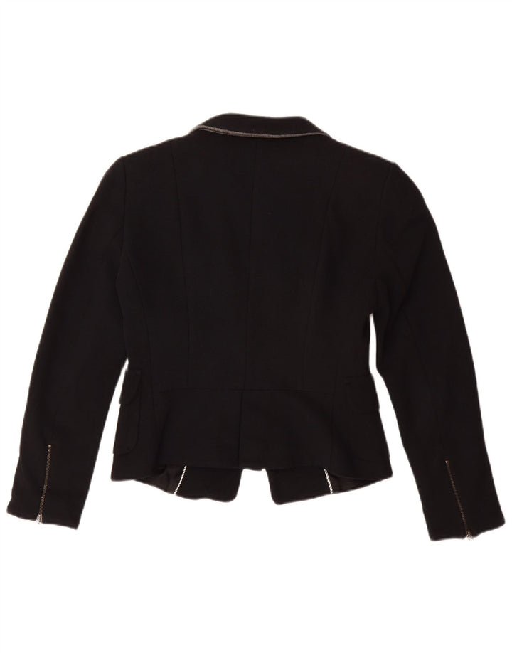 Jachetă Blazer Femei ZARA cu 1 nasture UK 12 Medium Negru