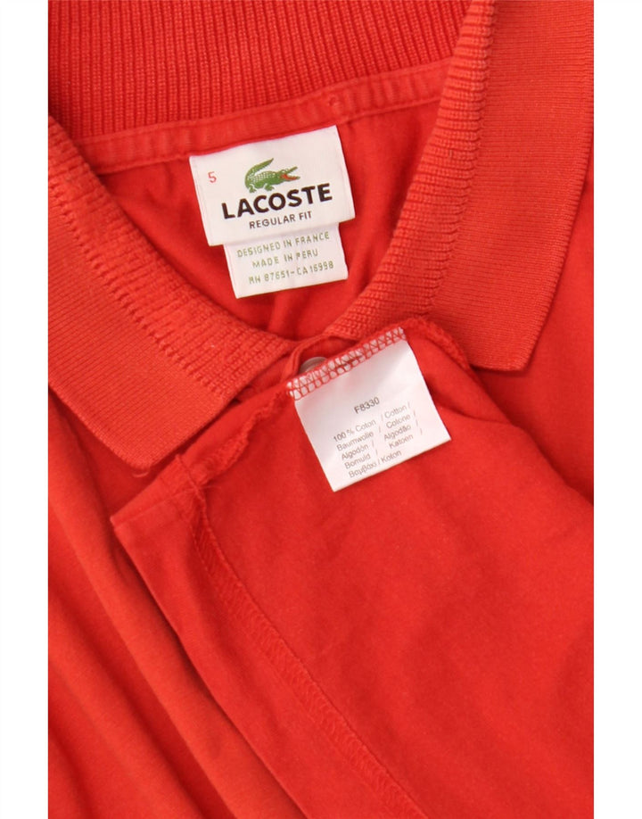 LACOSTE Mens Regular Fit Polo Shirt Size 5 Large Red Cotton Vintage Lacoste and Second-Hand Lacoste from Messina Hembry 