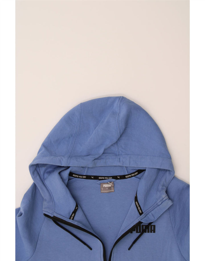 PUMA Mens Zip Hoodie Sweater Small Blue Cotton Vintage Puma and Second-Hand Puma from Messina Hembry 