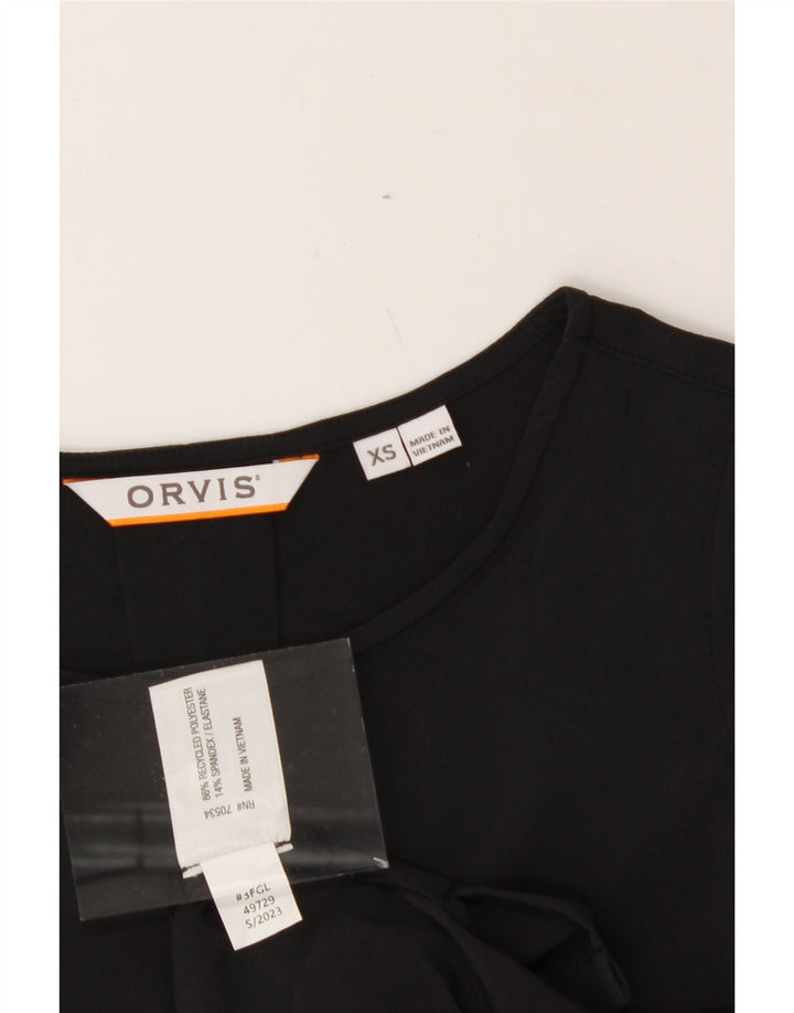 ORVIS Womens Oversized Vest Top UK 6 XS Black Polyester Vintage Orvis and Second-Hand Orvis from Messina Hembry 