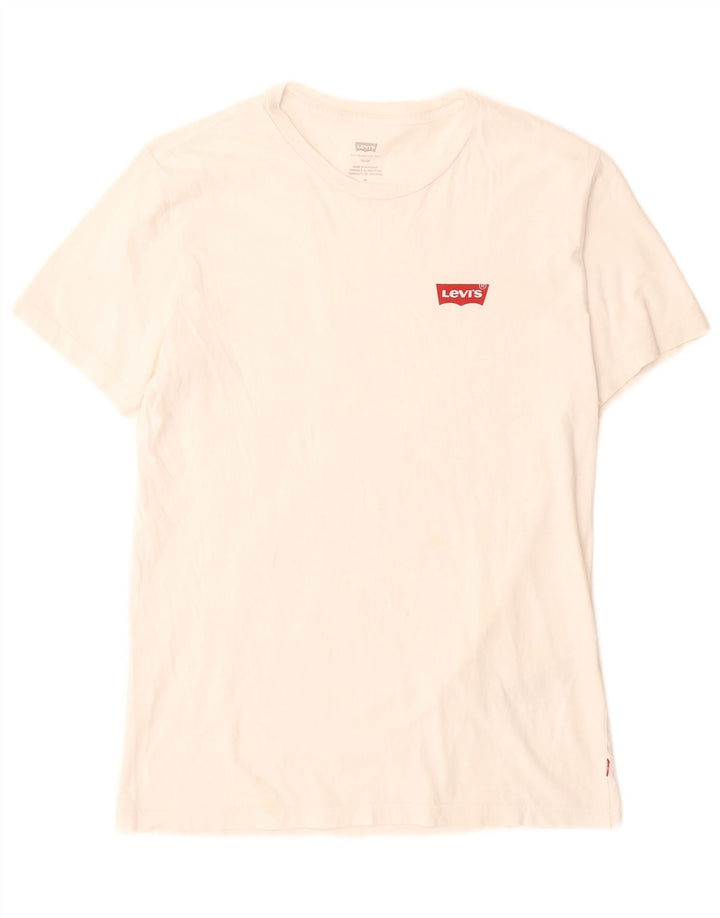 Tricou pentru bărbați Levi's Slim Top din bumbac alb mediu