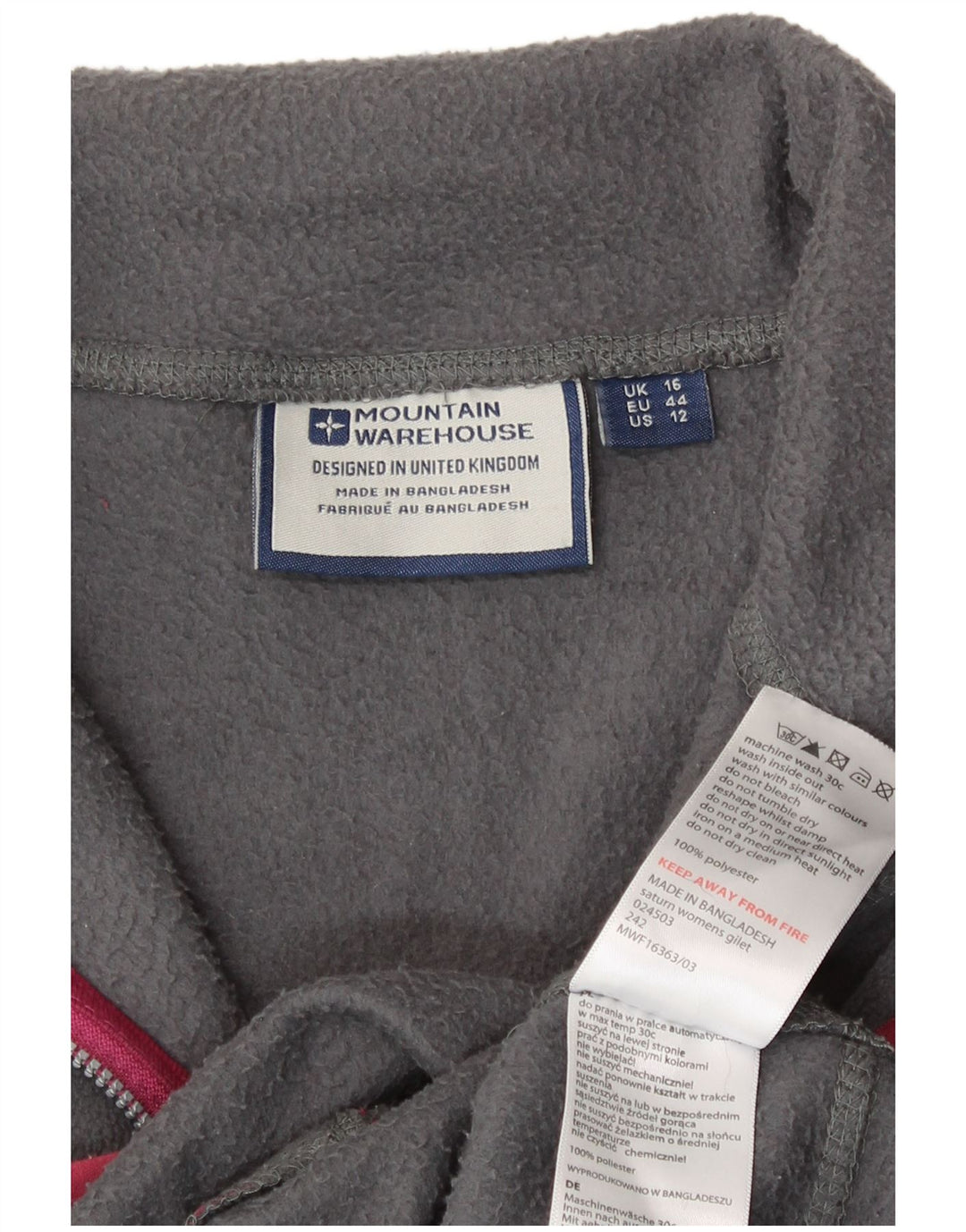 Gilet din lână pentru femei Mountain Warehouse UK 16, mare, gri, poliester