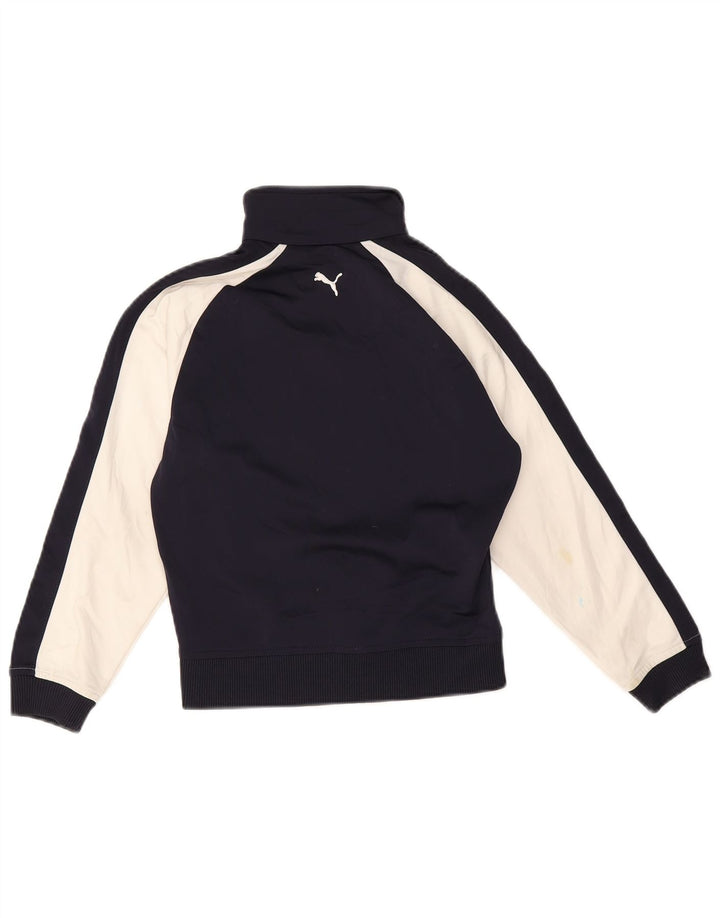Jachetă de trening Puma pentru băieți 7-8 ani, albastru bleumarin, color block