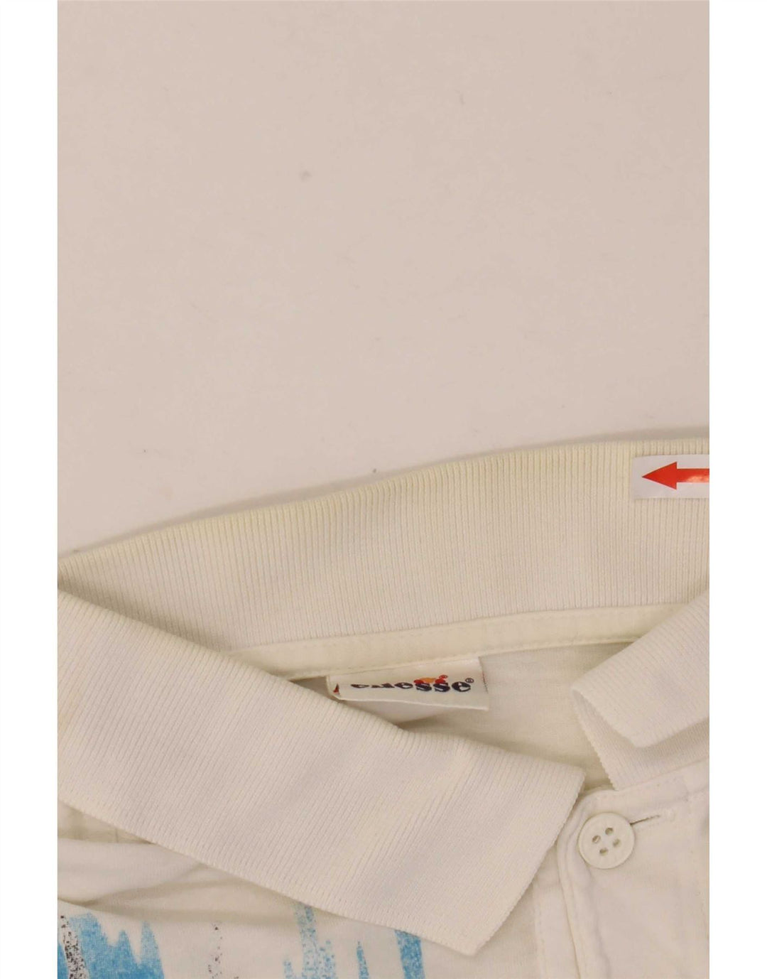 Tricou polo pentru bărbați Ellesse, cu model abstract, alb mediu