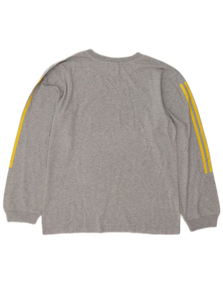 Adidas pentru bărbați Denver Nuggets Graphic Top cu mânecă lungă, gri mediu pete