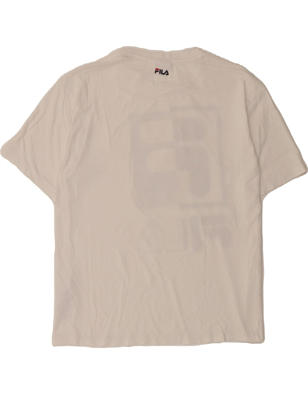 FILA Mens Graphic T-Shirt Top Medium White Cotton Vintage Fila and Second-Hand Fila from Messina Hembry 
