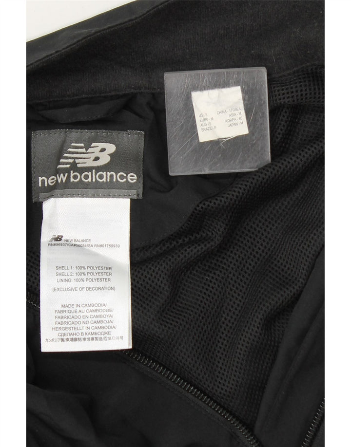 Jachetă de top pentru trening New Balance pentru bărbați, poliester color bloc negru mediu