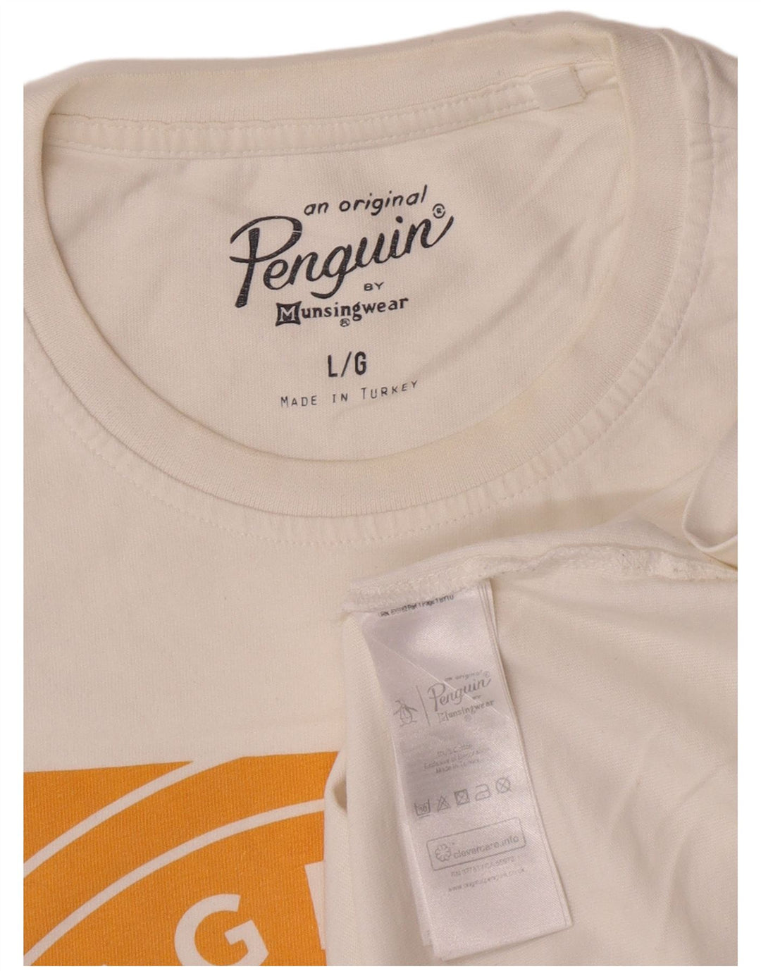 Tricou grafic pentru bărbați Penguin Top mare, alb, bumbac