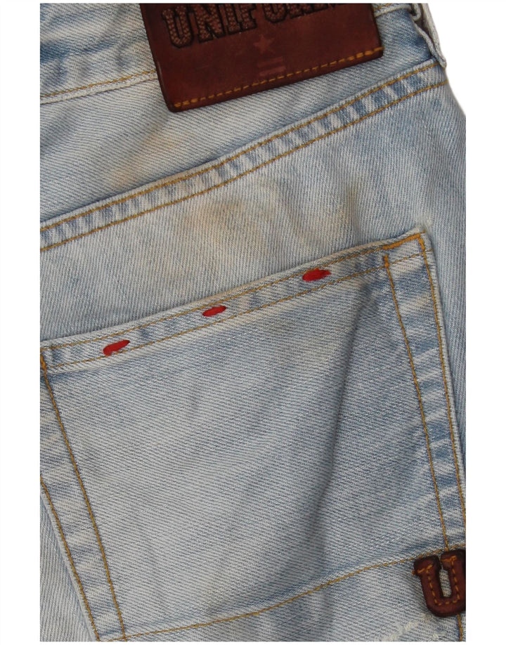 Uniformă Pantaloni scurți din denim învechit pentru bărbați W30, bumbac albastru mediu