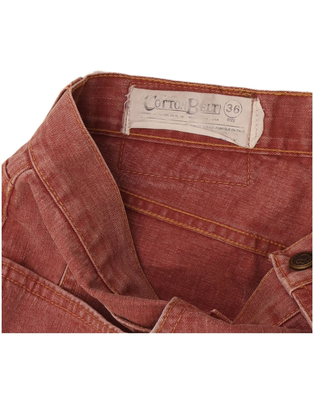 Curea din bumbac Blugi drepti pentru bărbați W36 L29 Maroon