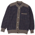 Pulover Cardigan Vintage pentru bărbați, mediu bleumarin, în dungi