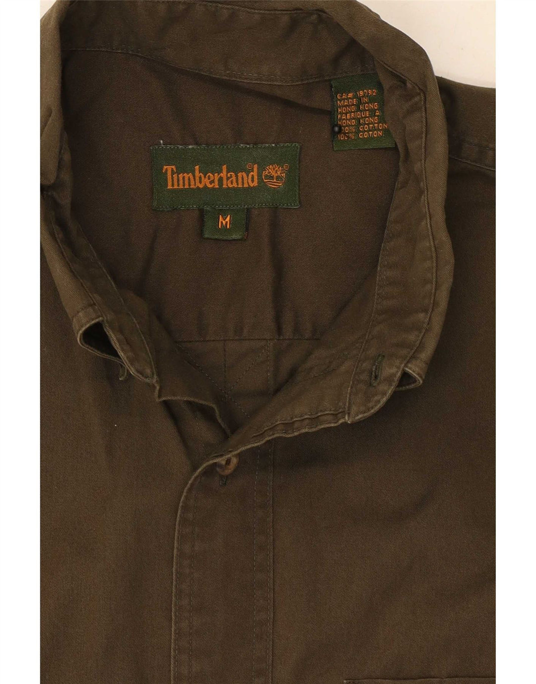 Cămașă pentru bărbați Timberland, bumbac kaki mediu