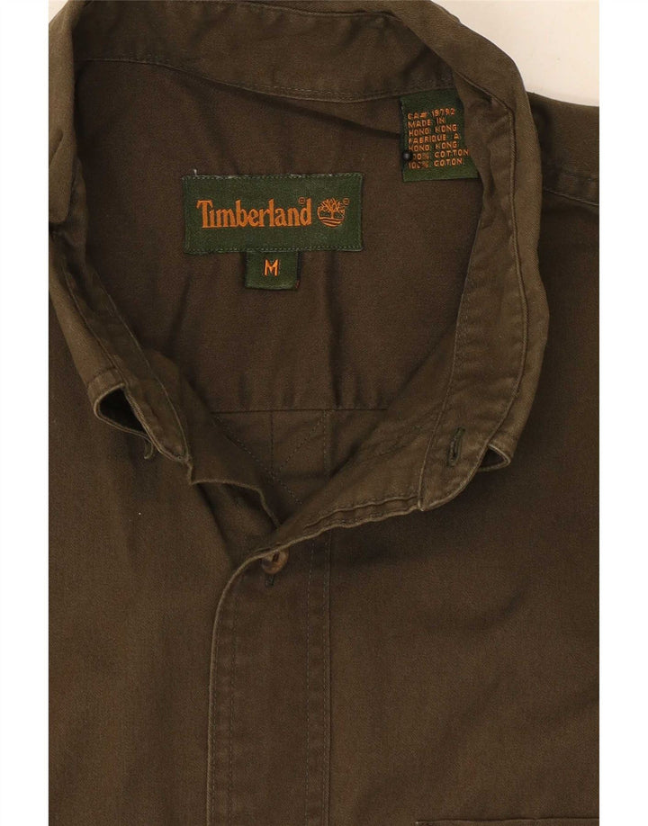 Cămașă pentru bărbați Timberland, bumbac kaki mediu