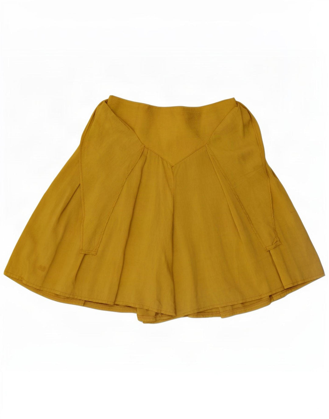 Fusta mini cu fusta vintage pentru femei W26 Small Yellow Viscose