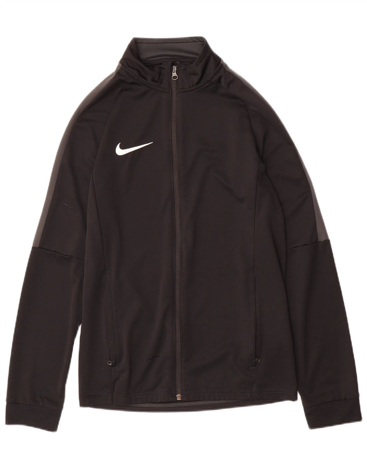 Jachetă de top pentru trening Nike Dri Fit pentru bărbați, poliester negru mic