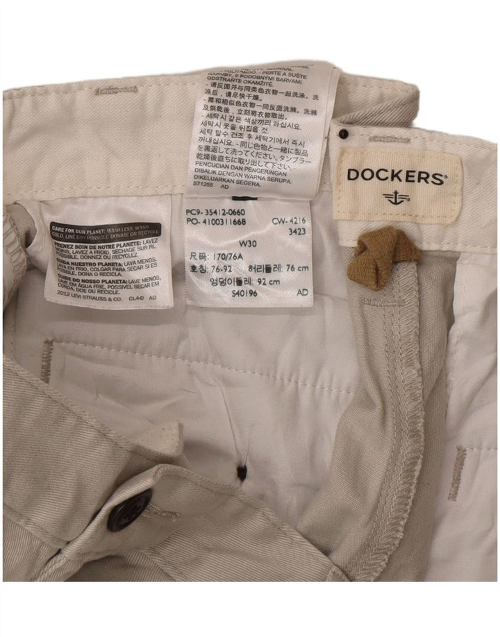 Pantaloni scurti cargo pentru bărbați Dockers W30, bumbac mediu bej