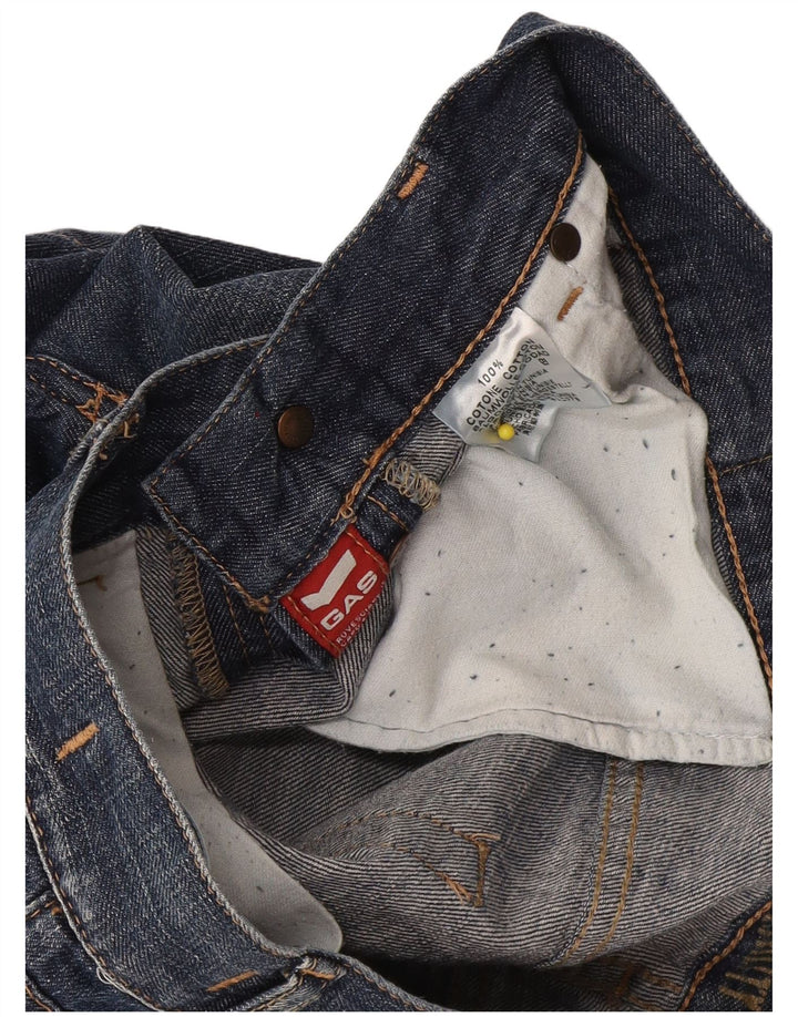 Pantaloni scurți din denim pentru bărbați Gas W30, bumbac, albastru bleumarin mediu