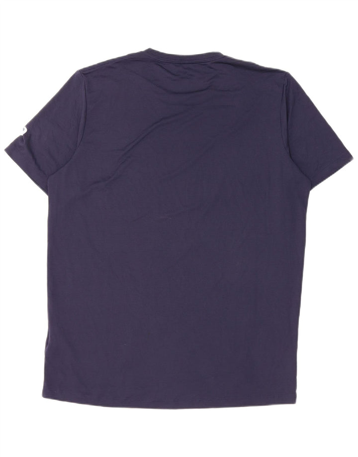 Tricou grafic Asics pentru bărbați Top mare din poliester bleumarin