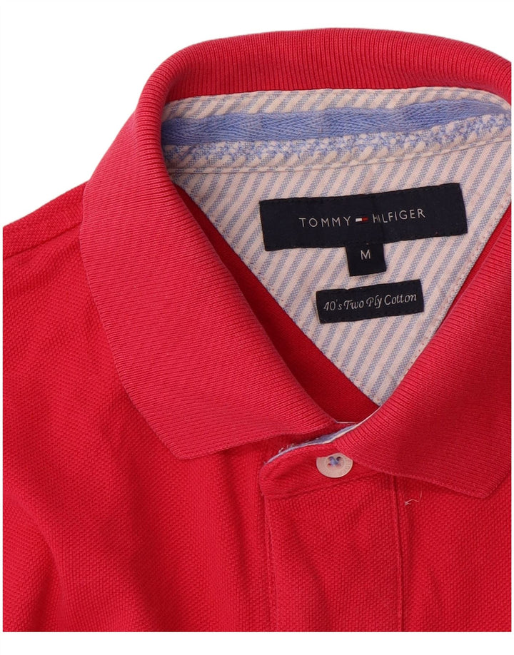 Tricou polo Tommy Hilfiger pentru bărbați, bumbac roz mediu