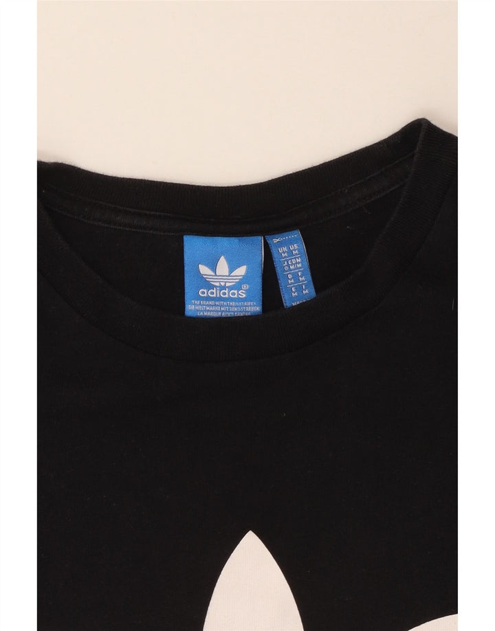 Tricou grafic ADIDAS pentru bărbați Top mediu negru bumbac