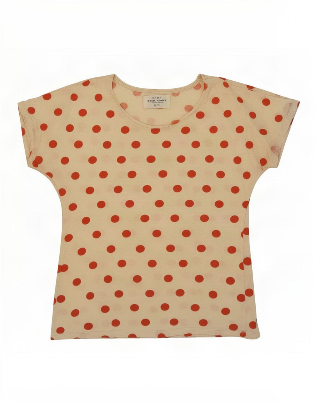 Tricou pentru femei Zara UK 12 Medium Buline alb
