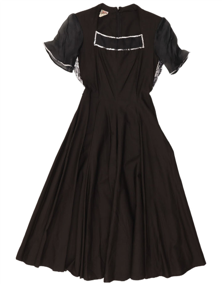 Rochie Maxi pentru femei STEFANEL UK 12 Medium Black Bumbac