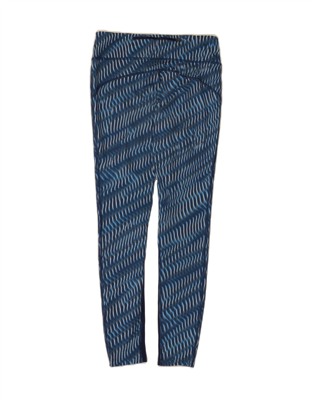 NIKE Womens Dri Fit Leggings UK 10 Small  Blue Striped Vintage Nike and Second-Hand Nike from Messina Hembry 