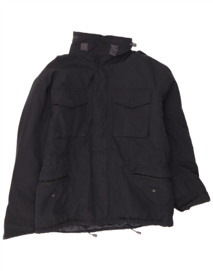 Alberto Aspesi Jachetă militară căptușită pentru bărbați UK 36 Small Black