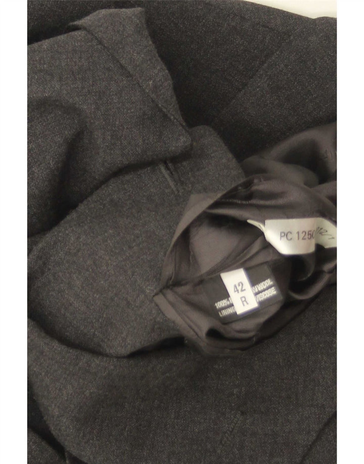 Jachetă blazer pentru bărbați Pierre Cardin cu 3 nasturi UK 42 XL Lână gri