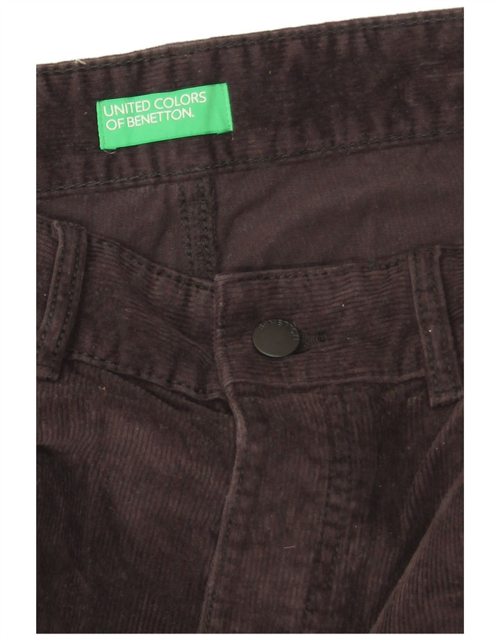 Pantaloni Benetton pentru bărbați Bootcut din velur W32 L28 negru