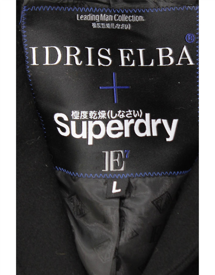 SUPERDRY pardesiu pentru bărbați UK 40 mare lână neagră