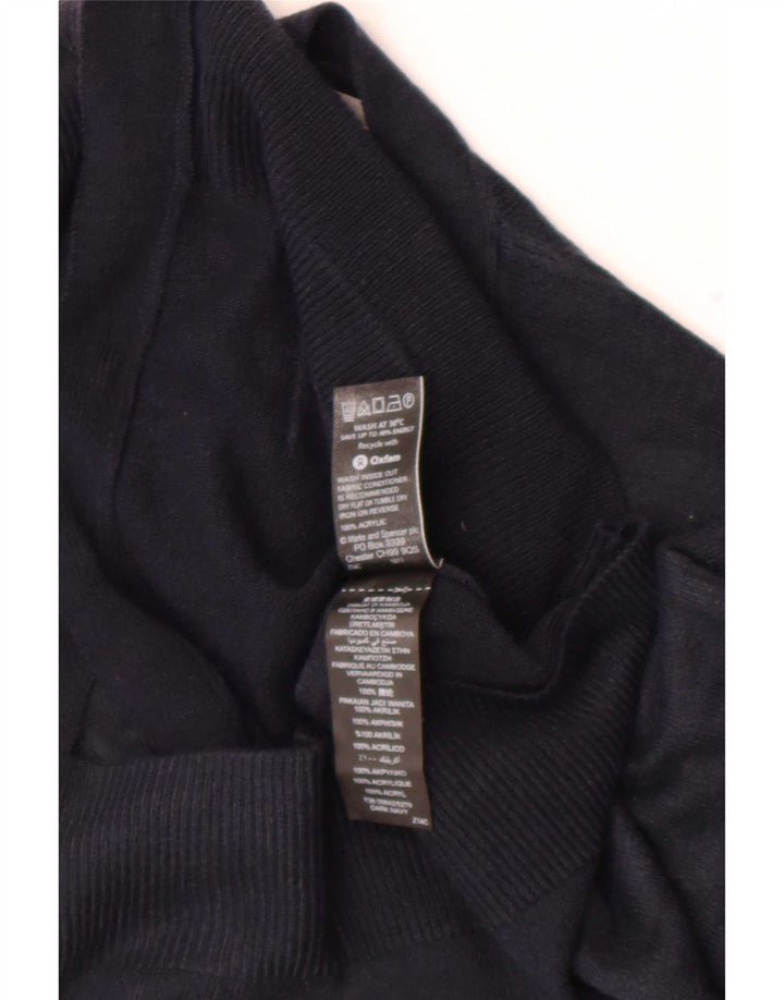 Marks & Spencer Pulover Crop Cardigan pentru Femei UK 12 Mediu Bleumarin Acrilic