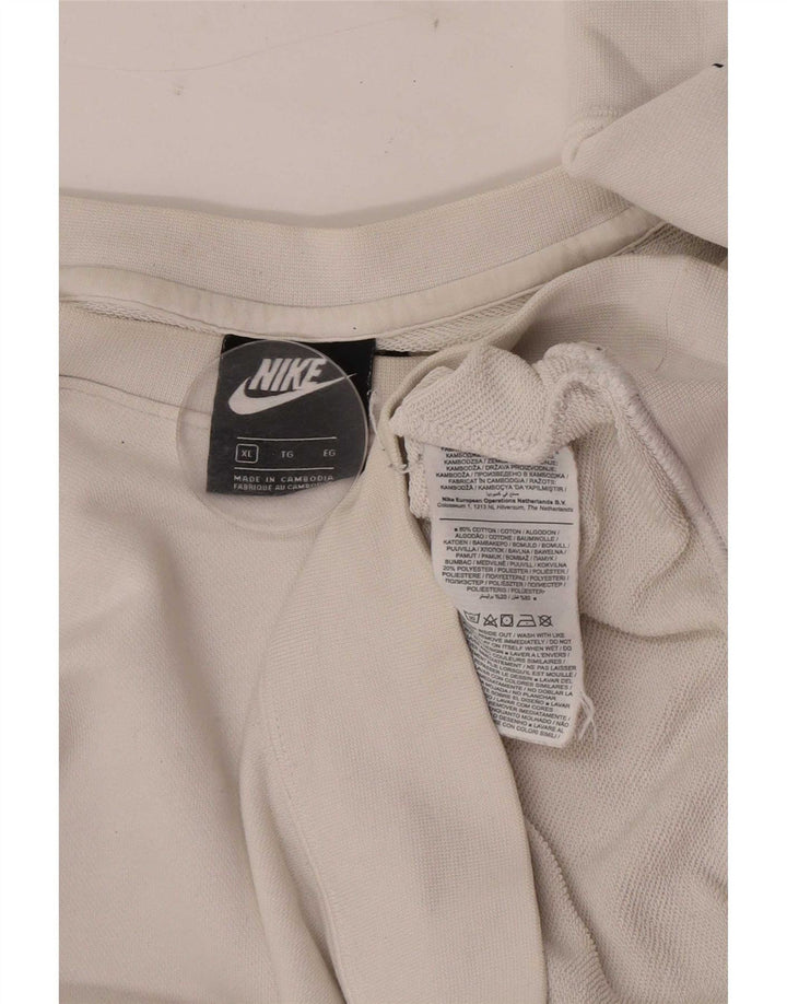 Hanorac grafic pentru bărbați Nike Jumper XL Bumbac alb