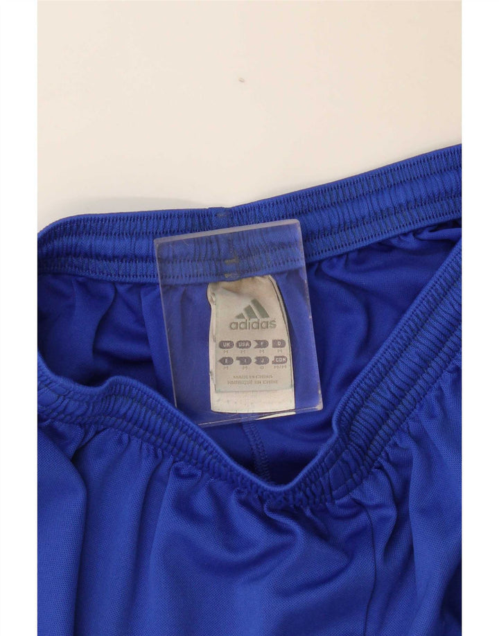 Pantaloni scurți sport pentru bărbați Adidas Climalite, poliester cu dungi albastre medii