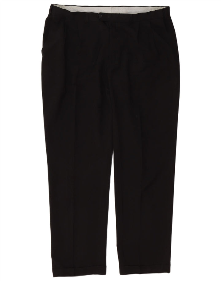 Pantaloni de costum pentru bărbați Marks & Spencer L40 L33 Poliester negru