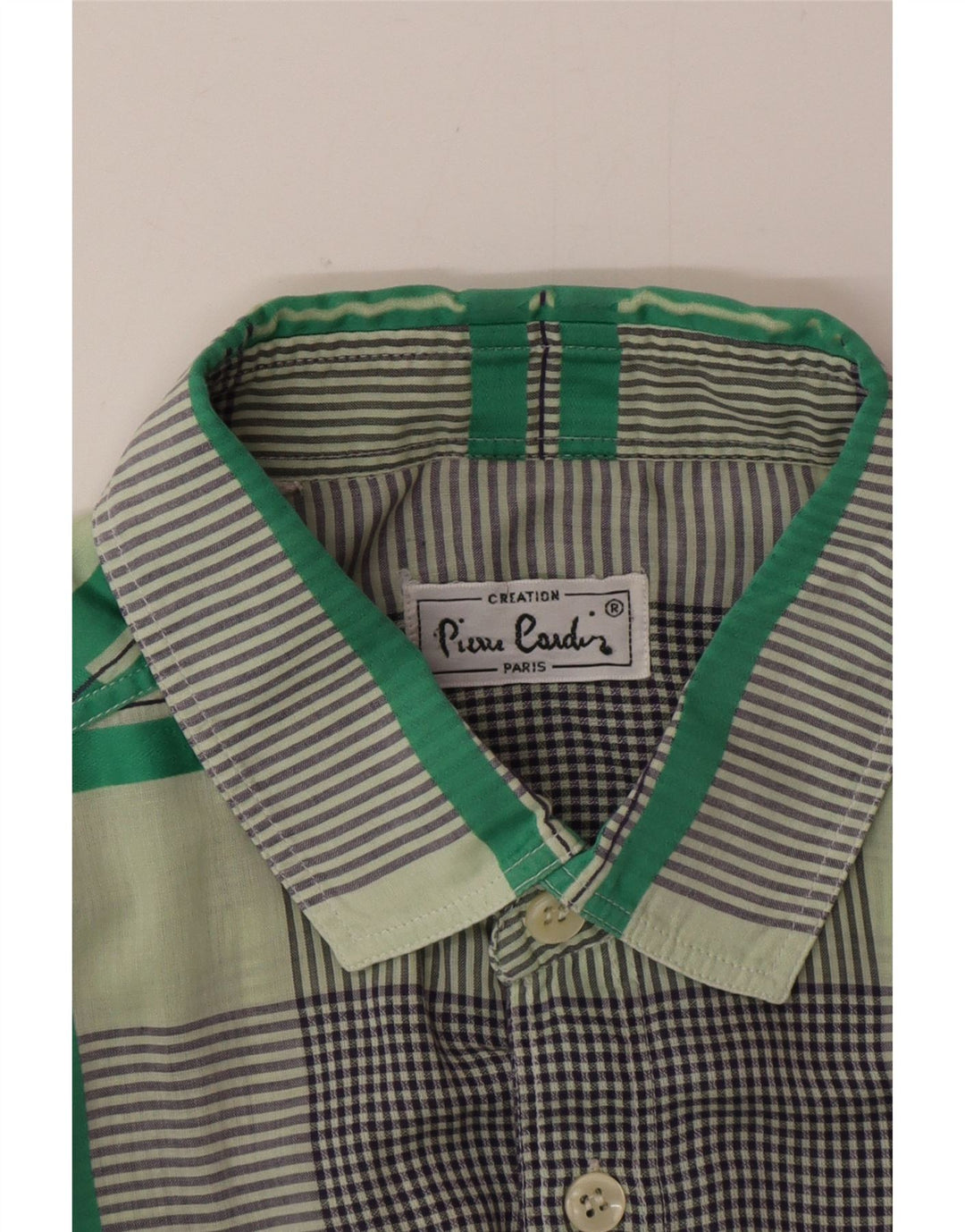 Cămașă cu mânecă scurtă pentru bărbați Pierre Cardin, verde mediu, carouri