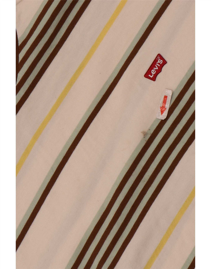 Tricou pentru bărbați Levi's Top 2XL din bumbac cu dungi alb