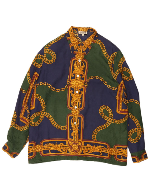 Bluză cămașă supradimensionată pentru femei Alba Fornari UK 16 mare multicoloră