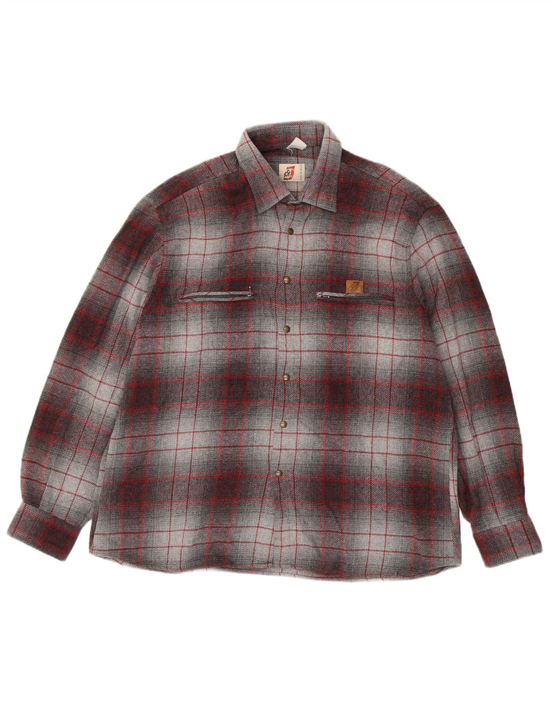 Cămașă de flanel pentru bărbați VINTAGE XL Burgundy Check