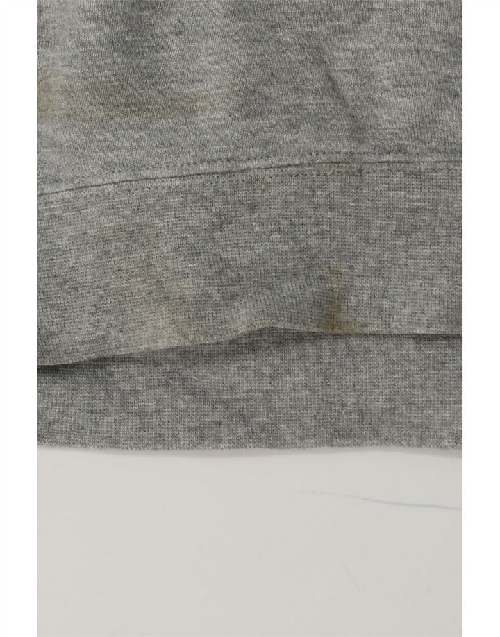 ADIDAS Mens Graphic Sweatshirt Jumper Medium Grey Flecked Cotton