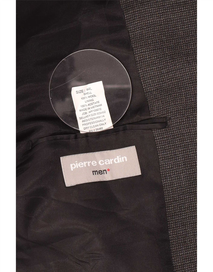 Jachetă blazer pentru bărbați Pierre Cardin cu 1 nasture IT 44 Lână gri mediu