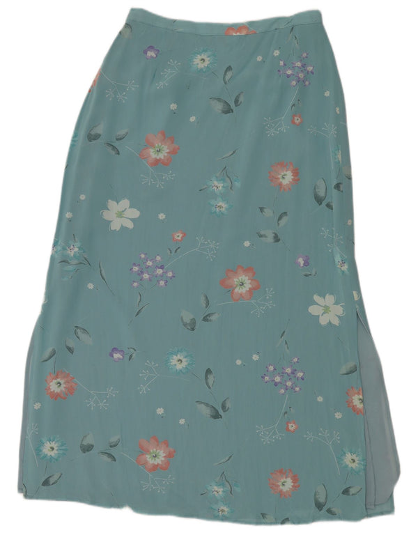 Fusta Maxi pentru femei Laura Ashley UK 14 Medium W30 Blue Floral Viscose