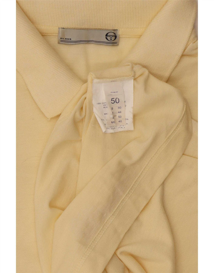Tricou polo Sergio Tacchini pentru bărbați IT 50 Bumbac galben mediu
