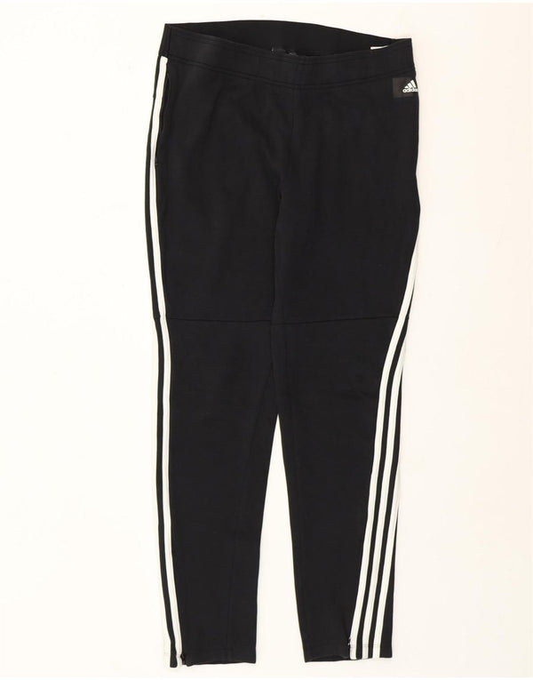 Adidas Womens Leggings UK 16/18 Large Black Cotton Sports