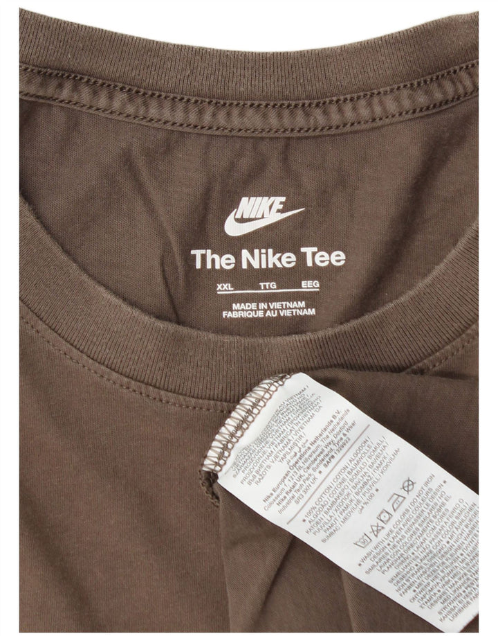 Tricou Bărbați NIKE Top 2XL Maro Bumbac